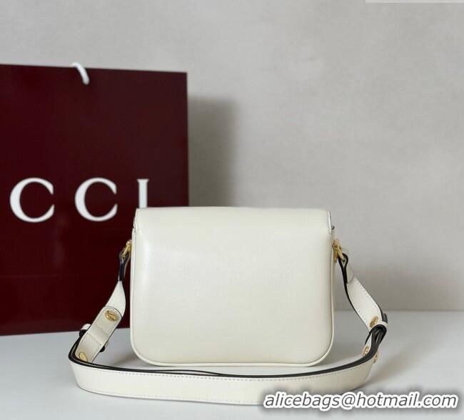 Best Price Gucci Horsebit 1955 Aura mini shoulder bag in Leather 847064 White 2025
