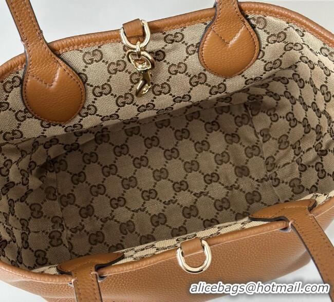 Top Design Gucci Totissima small reversible tote bag 839124 Brown 2025