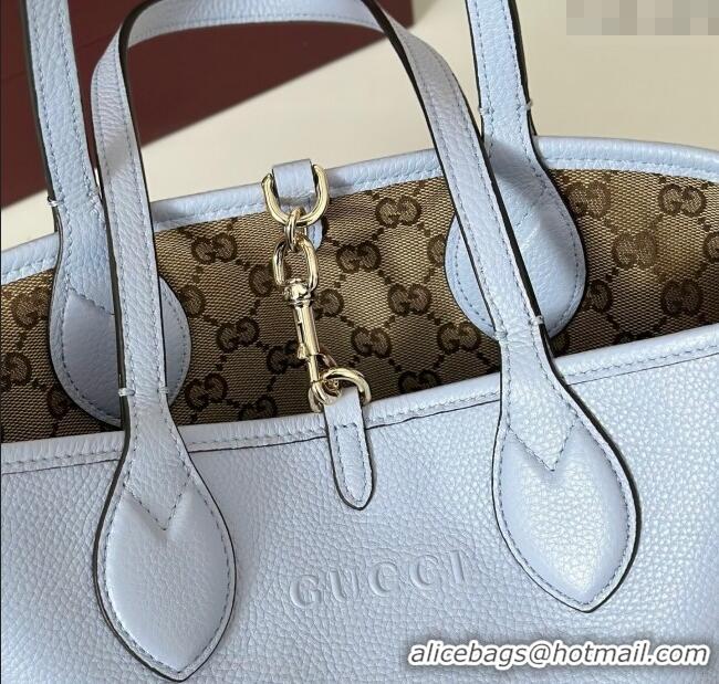 Top Grade Gucci Totissima small reversible tote bag 839124 Light Blue 2025