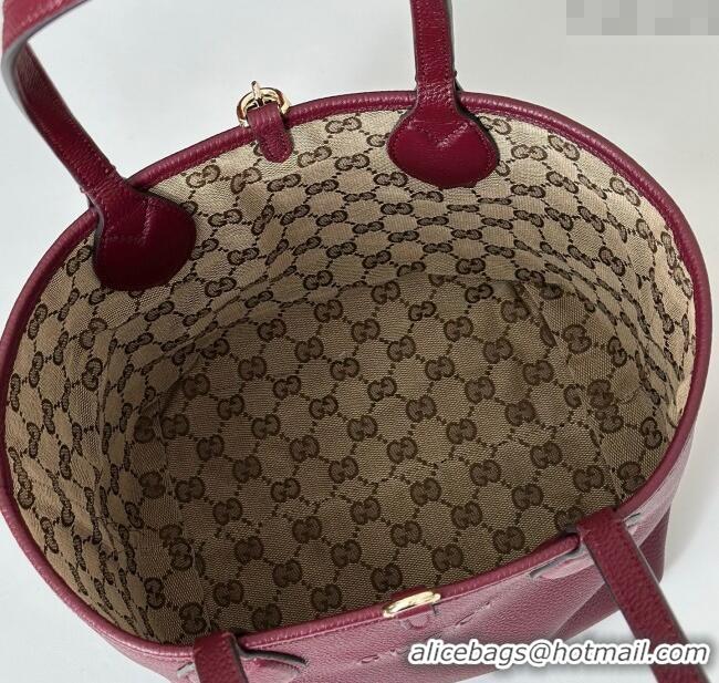 Luxury Cheap Gucci Totissima small reversible tote bag 839124 Ancora Red 2025