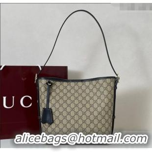 Modern Classic Gucci GG Canvas Emblem small shoulder bag 848881 Beige/Black 2025