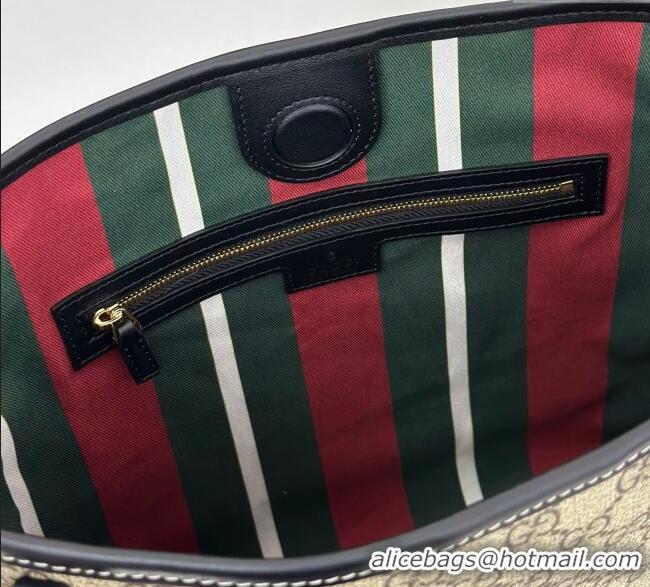 Modern Classic Gucci GG Canvas Emblem small shoulder bag 848881 Beige/Black 2025