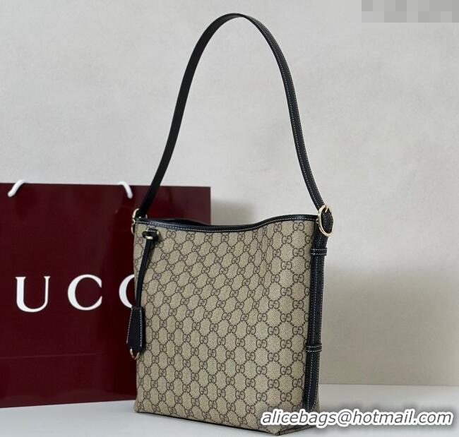 Modern Classic Gucci GG Canvas Emblem small shoulder bag 848881 Beige/Black 2025