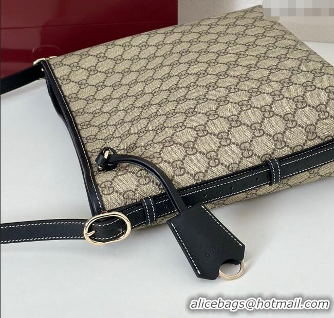 Modern Classic Gucci GG Canvas Emblem small shoulder bag 848881 Beige/Black 2025