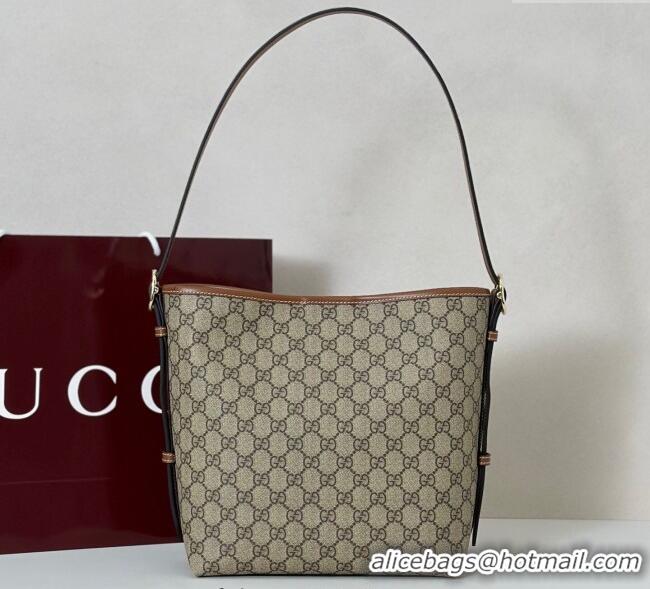 Best Price Gucci GG Canvas Emblem small shoulder bag 848881 Beige/Brown 2025
