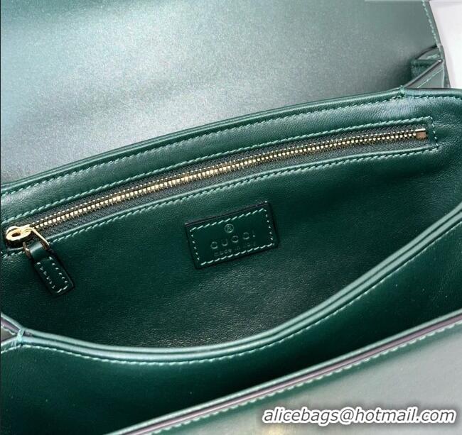 Well Crafted Gucci Siena small shoulder bag in Leather with Oversized Half Horsebit 846705 Green 2025