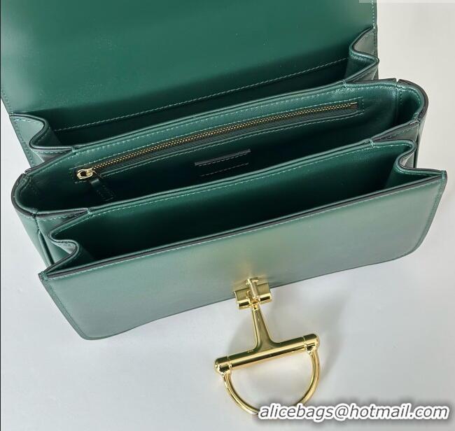 Well Crafted Gucci Siena small shoulder bag in Leather with Oversized Half Horsebit 846705 Green 2025