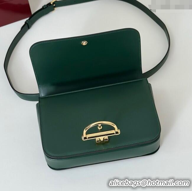 Well Crafted Gucci Siena small shoulder bag in Leather with Oversized Half Horsebit 846705 Green 2025