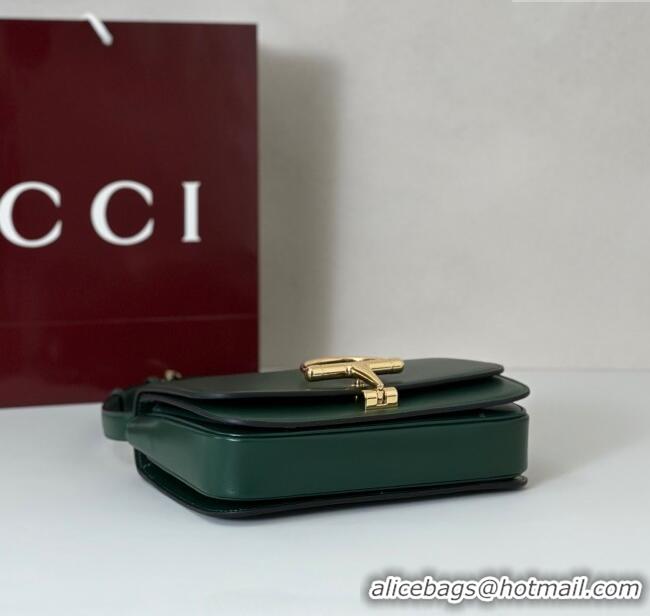 Well Crafted Gucci Siena small shoulder bag in Leather with Oversized Half Horsebit 846705 Green 2025