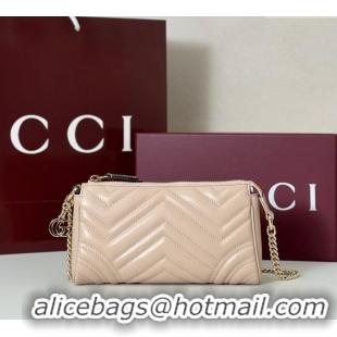 Best Price Gucci GG Marmont small shoulder bag in Leather 847589 Pale Pink 2025