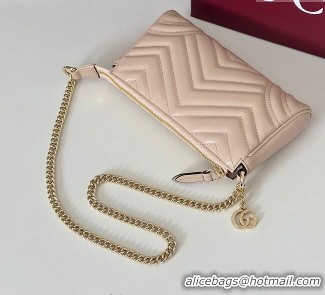 Best Price Gucci GG Marmont small shoulder bag in Leather 847589 Pale Pink 2025