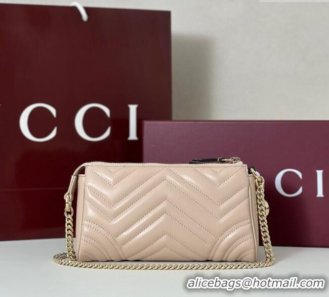 Best Price Gucci GG Marmont small shoulder bag in Leather 847589 Pale Pink 2025