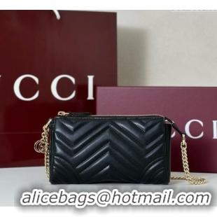 Good Taste Gucci GG Marmont small shoulder bag in Leather 847589 Black 2025
