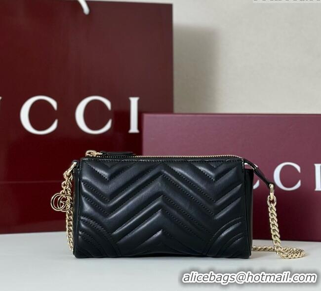 Good Taste Gucci GG Marmont small shoulder bag in Leather 847589 Black 2025