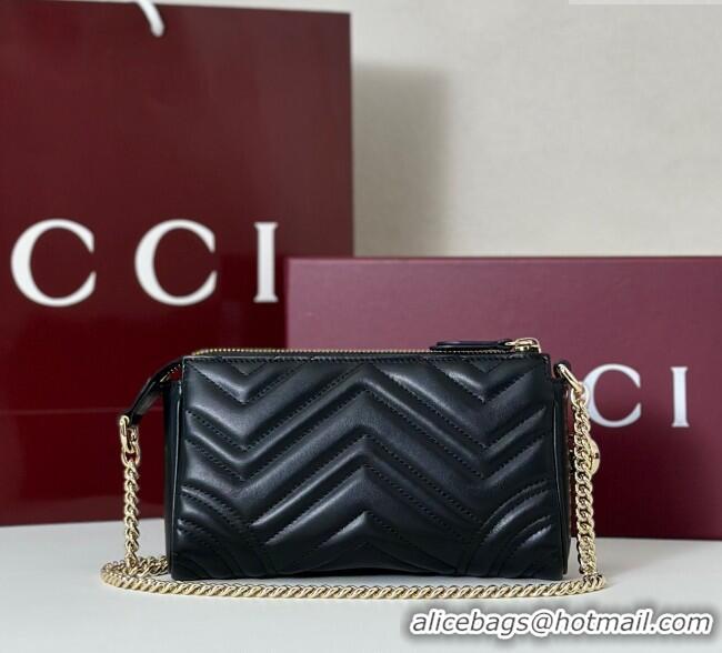 Good Taste Gucci GG Marmont small shoulder bag in Leather 847589 Black 2025