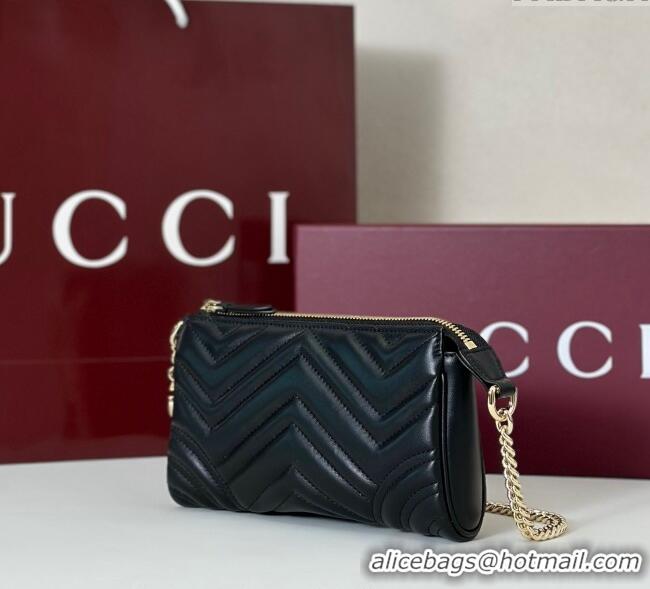 Good Taste Gucci GG Marmont small shoulder bag in Leather 847589 Black 2025