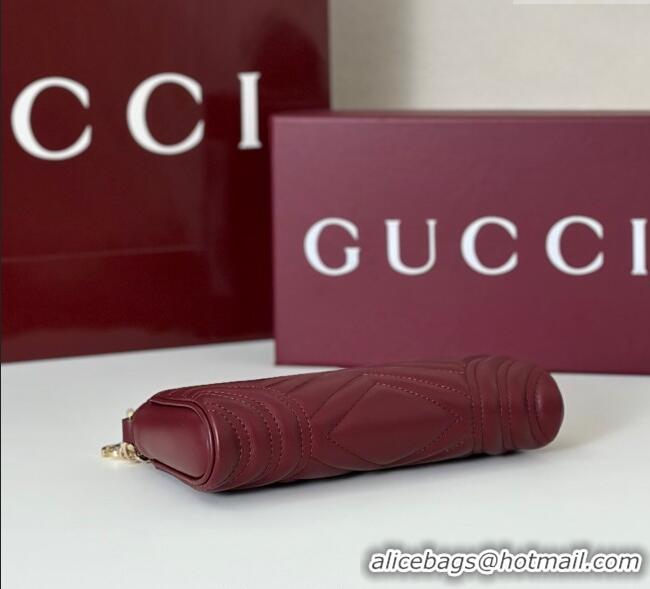 Luxury Cheap Gucci GG Marmont small shoulder bag in Leather 847589 Ancora Red 2025