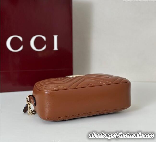Promotional Gucci GG Marmont small camera bag in Leather 855273 Brown 2025