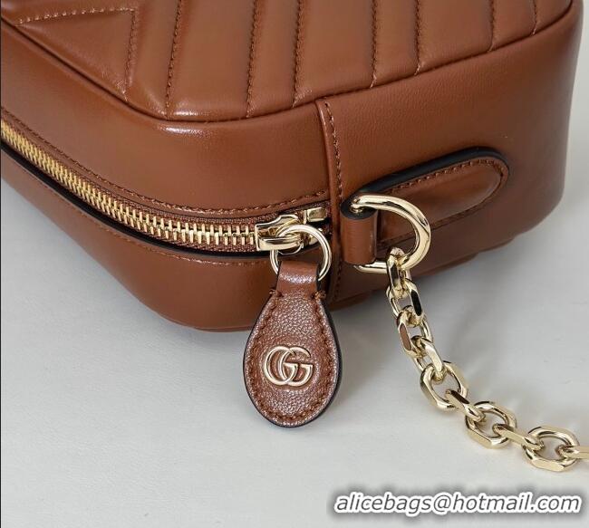 Promotional Gucci GG Marmont small camera bag in Leather 855273 Brown 2025