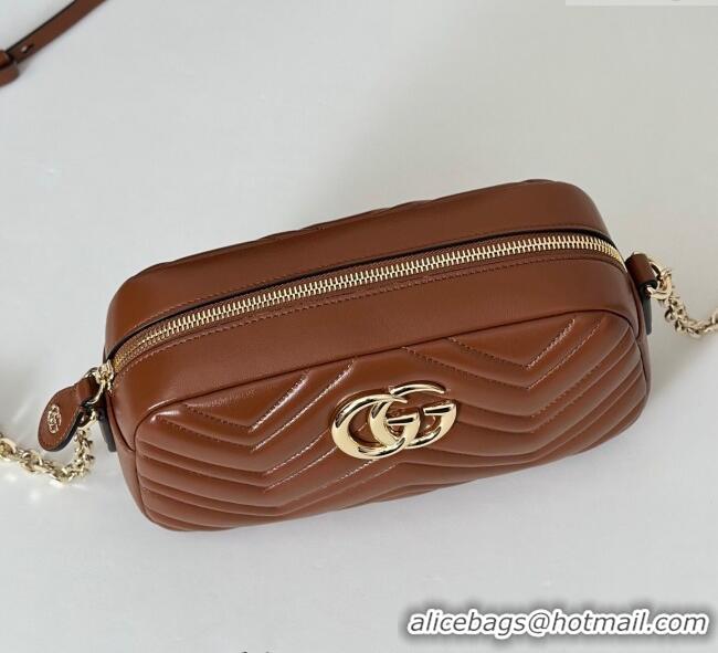 Promotional Gucci GG Marmont small camera bag in Leather 855273 Brown 2025