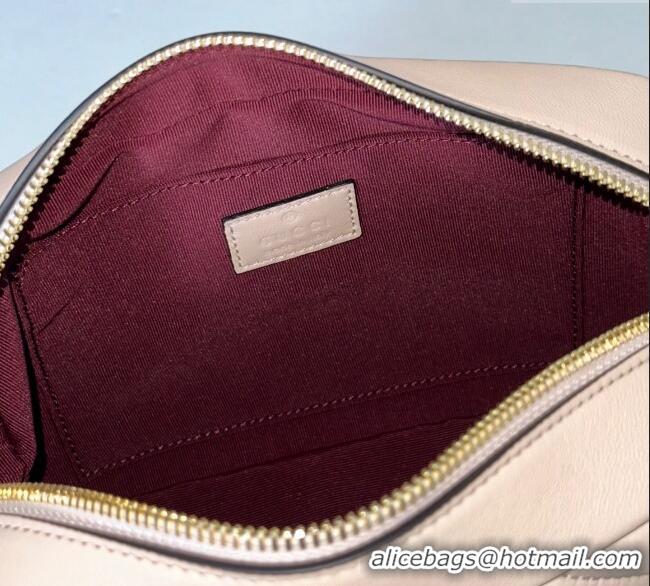Top Grade Gucci GG Marmont small camera bag in Leather 855273 Pink Beige 2025