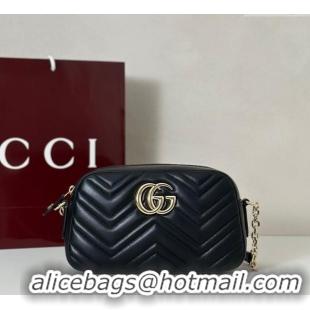 Grade Design Gucci GG Marmont small camera bag in Leather 855273 Black 2025