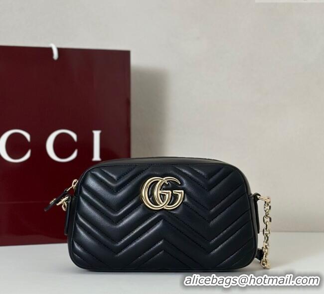 Grade Design Gucci GG Marmont small camera bag in Leather 855273 Black 2025