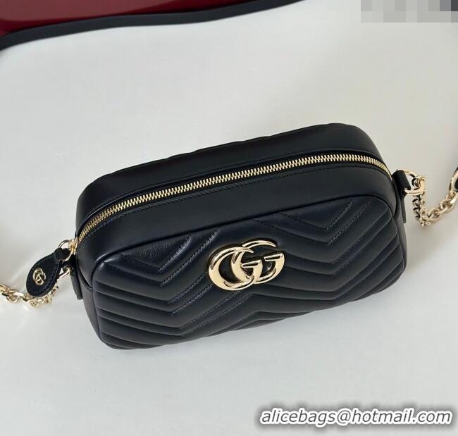 Grade Design Gucci GG Marmont small camera bag in Leather 855273 Black 2025