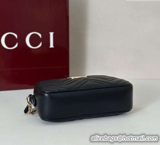 Grade Design Gucci GG Marmont small camera bag in Leather 855273 Black 2025