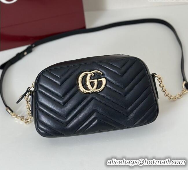 Grade Design Gucci GG Marmont small camera bag in Leather 855273 Black 2025