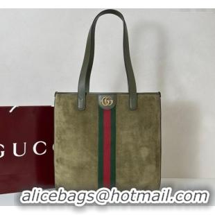 Grade Design Gucci Ophidia Suede medium tote bag 834465 Green 2025