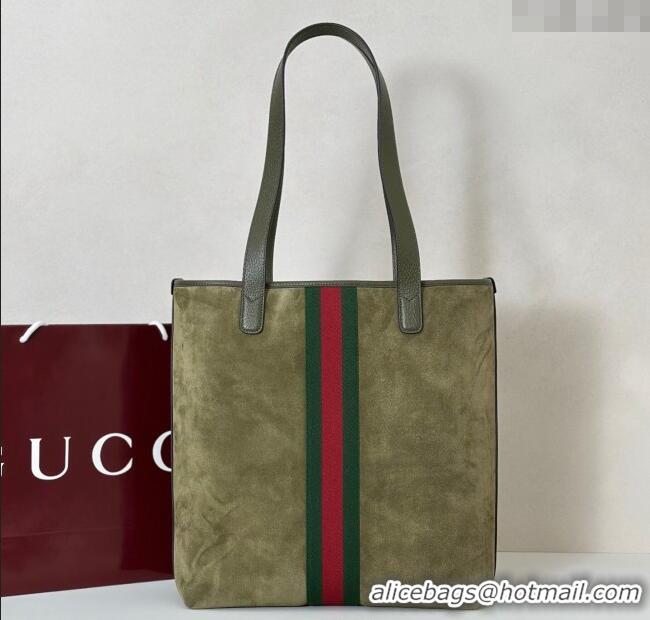 Grade Design Gucci Ophidia Suede medium tote bag 834465 Green 2025