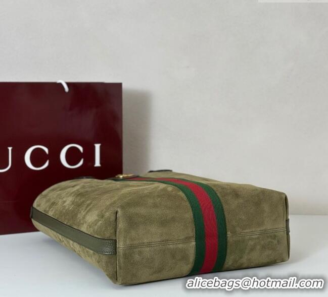 Grade Design Gucci Ophidia Suede medium tote bag 834465 Green 2025