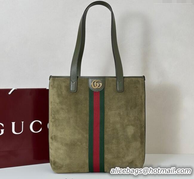 Grade Design Gucci Ophidia Suede medium tote bag 834465 Green 2025