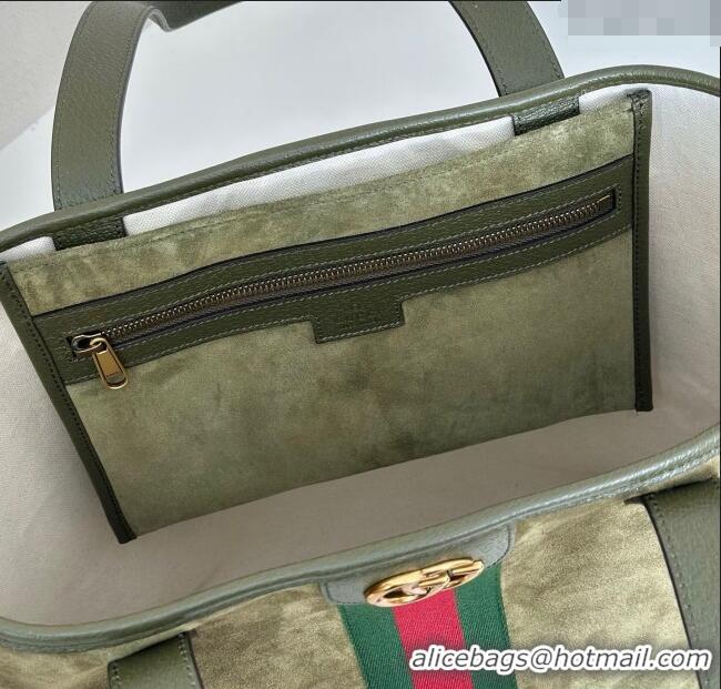 Grade Design Gucci Ophidia Suede medium tote bag 834465 Green 2025