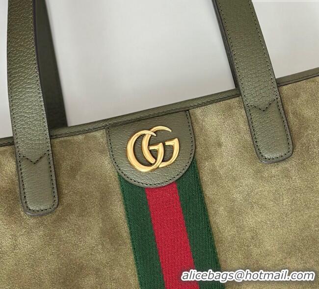 Grade Design Gucci Ophidia Suede medium tote bag 834465 Green 2025