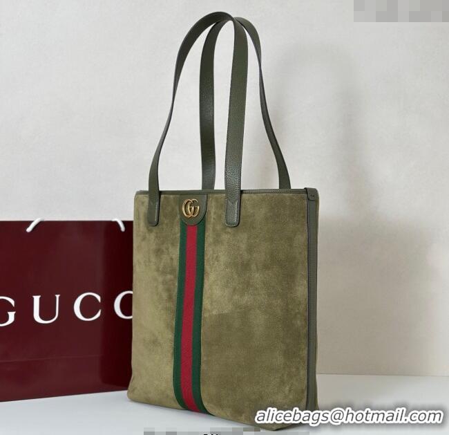 Grade Design Gucci Ophidia Suede medium tote bag 834465 Green 2025