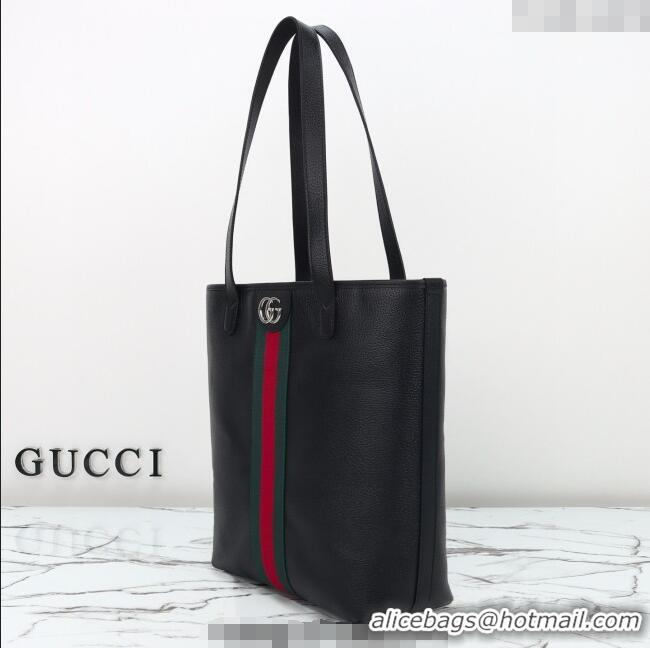 Buy Fashionable Gucci Ophidia Leather medium tote bag 834465 Black 2025