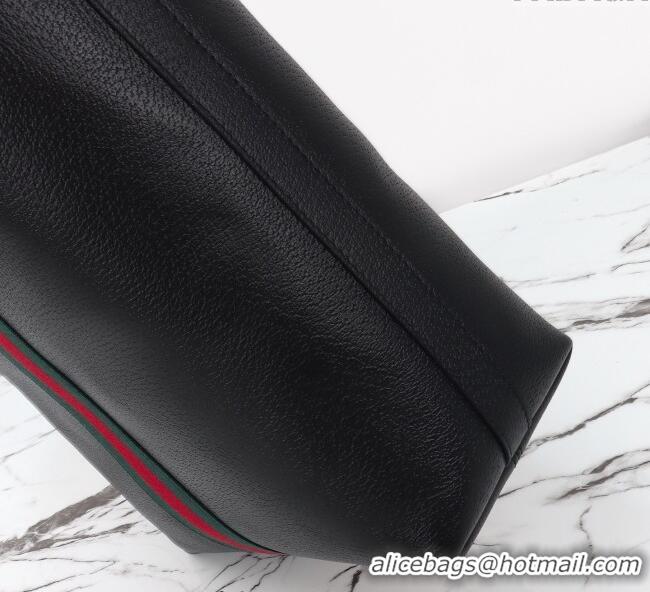 Buy Fashionable Gucci Ophidia Leather medium tote bag 834465 Black 2025