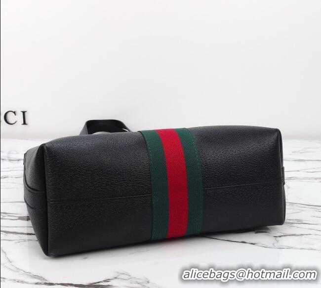 Buy Fashionable Gucci Ophidia Leather medium tote bag 834465 Black 2025