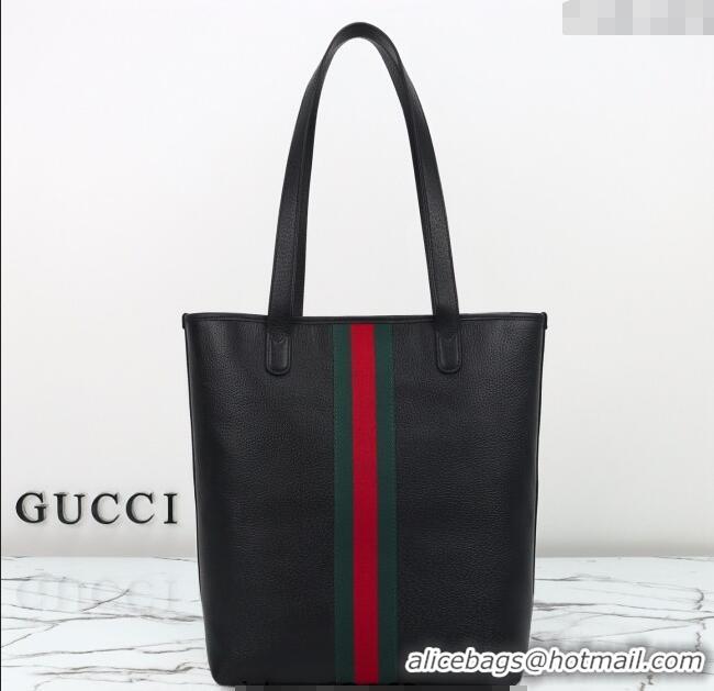 Buy Fashionable Gucci Ophidia Leather medium tote bag 834465 Black 2025