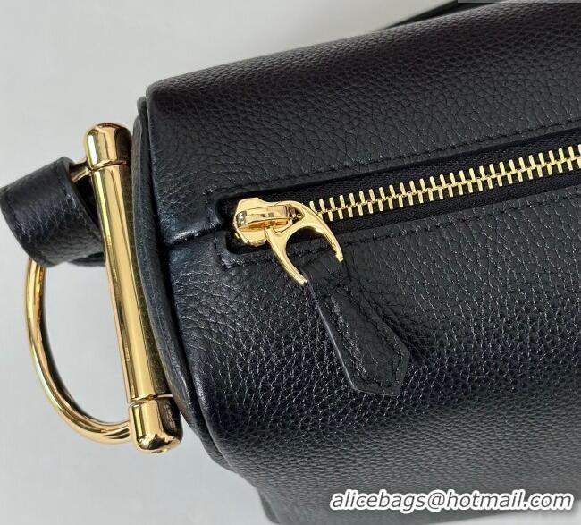 Grade Quality Gucci Half Horsebit medium shoulder bag in Leather 860787 Black 2025