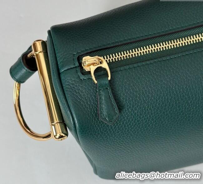 Shop Discount Gucci Half Horsebit medium shoulder bag in Leather 860787 Green 2025