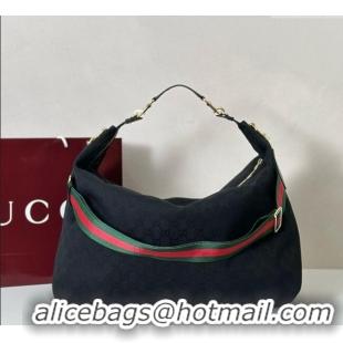 Famous Brand Gucci GG Canvas Shoulder Bag 864485 Black 2025