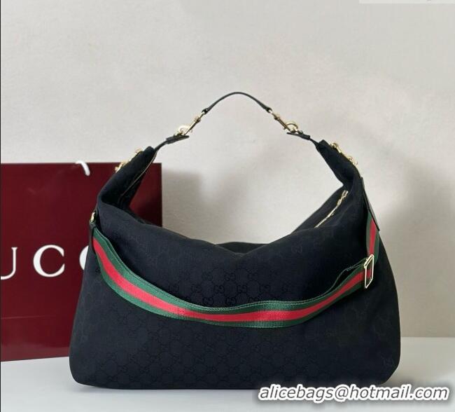 Famous Brand Gucci GG Canvas Shoulder Bag 864485 Black 2025