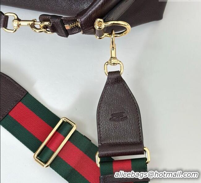 Best Grade Gucci Leather Shoulder Bag 864485 Brown 2025