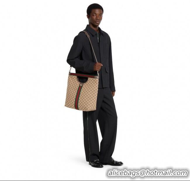 Buy Fashionable Gucci Mens Giglio GG Canvas Tote Bag 865452 Beige 2025