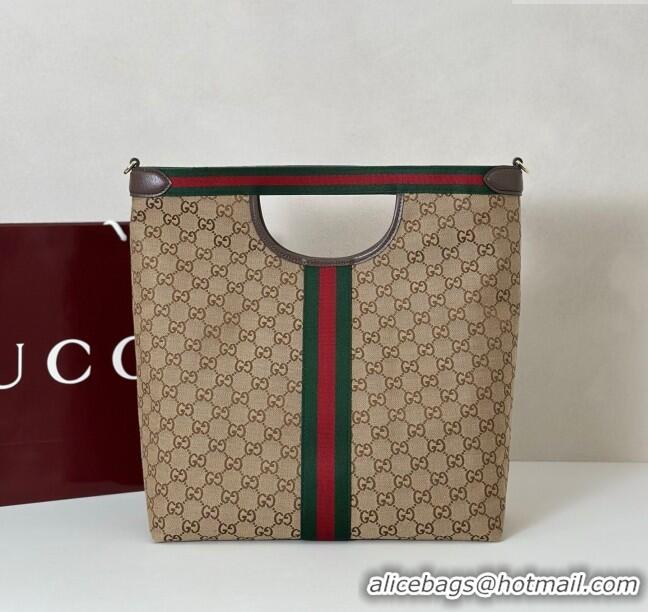 Buy Fashionable Gucci Mens Giglio GG Canvas Tote Bag 865452 Beige 2025