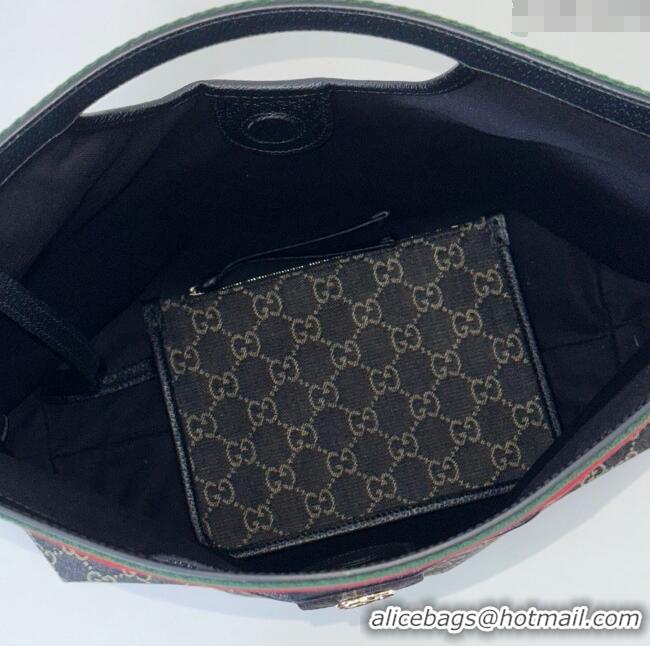 Grade Quality Gucci Mens Giglio GG Denim Tote Bag 865452 Black 2025
