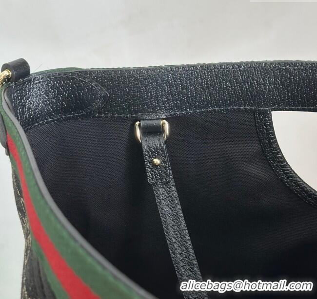 Grade Quality Gucci Mens Giglio GG Denim Tote Bag 865452 Black 2025